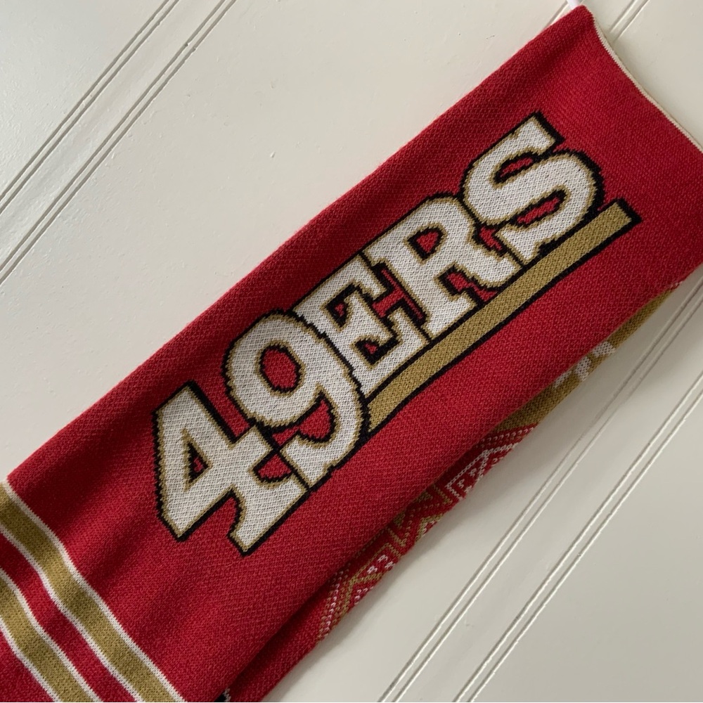 NFL Forever Collectibles Red and Gold 49ers Scarf